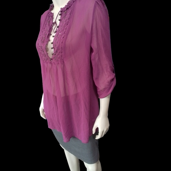 New York & Company Silk Tunic Top Blouse NWT - Picture 3 of 17